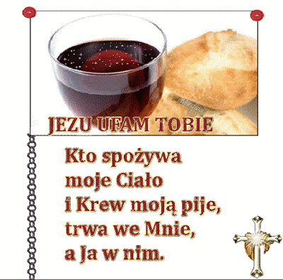 Kartka z chlebem Jezu Ufam Tobie